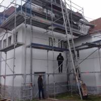 Die Sicherung des Objektes und Beseitigung der Bauschäden in der denkmalgeschützten Villa, Postweg 64 in Pirna gehen voran.